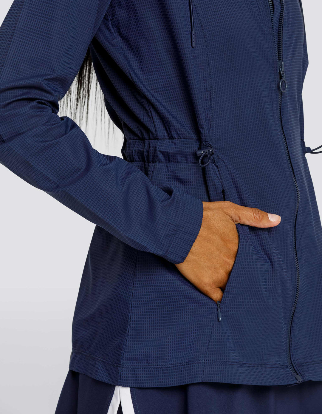 NOLA JACKET WITH HOOD - NAVY BLUE