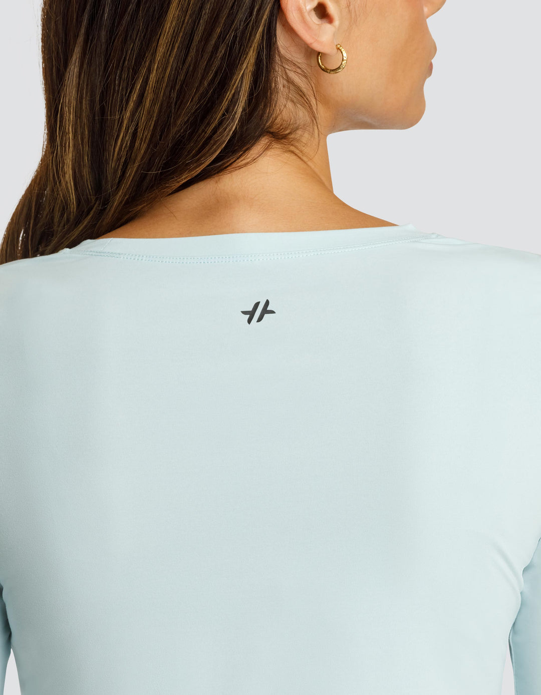 PANEM LONG SLEEVE SCOOP HEM TOP - BLUE GLOW