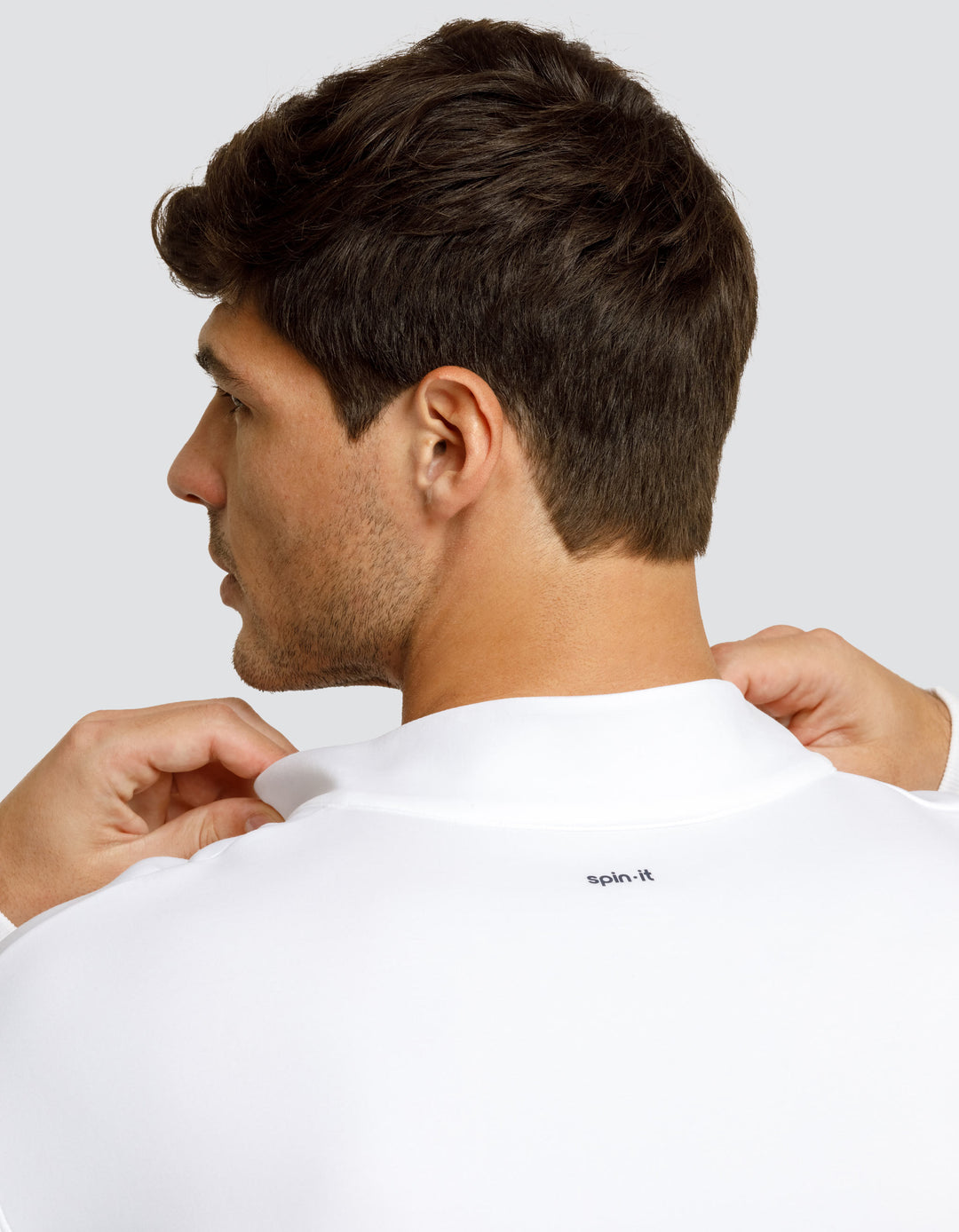 GERRY OVERSIZED QUARTER ZIP PULLOVER  - CHALK WHITE