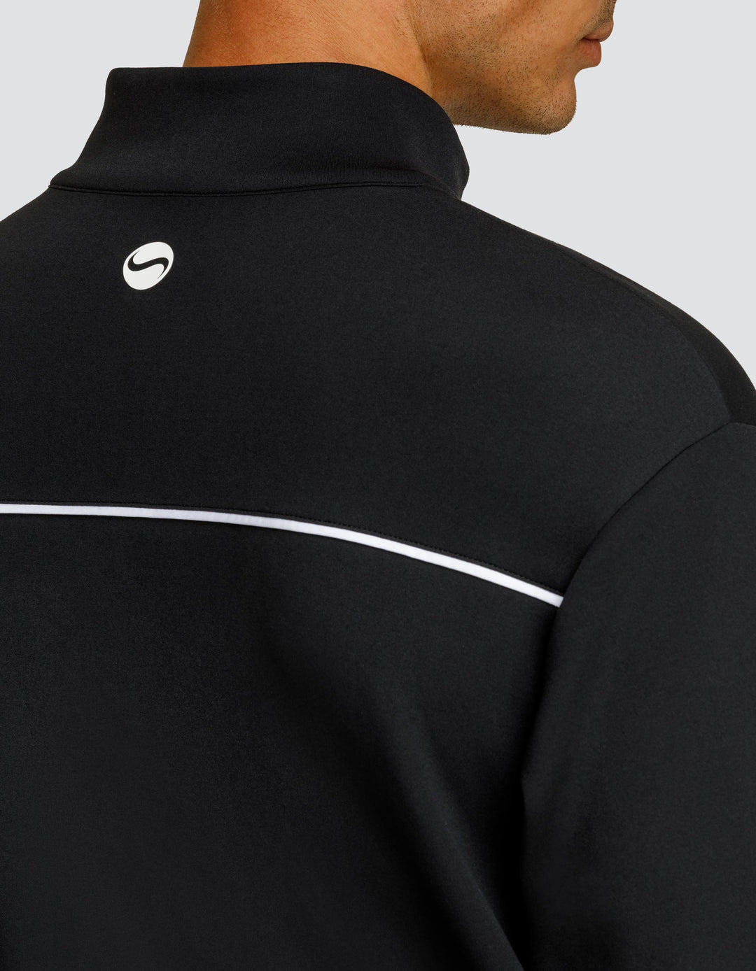 EURO MOCK NECK ZIP FRONT JACKET - ONYX BLACK