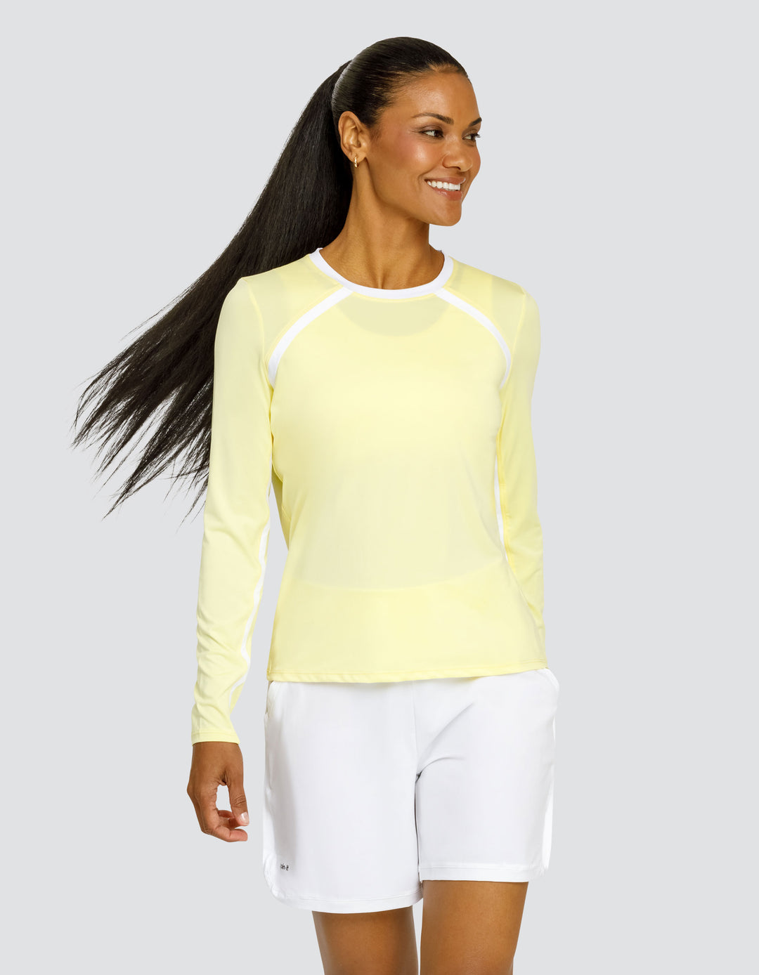SMASH LONG SLEEVE TOP - FRESH LEMON