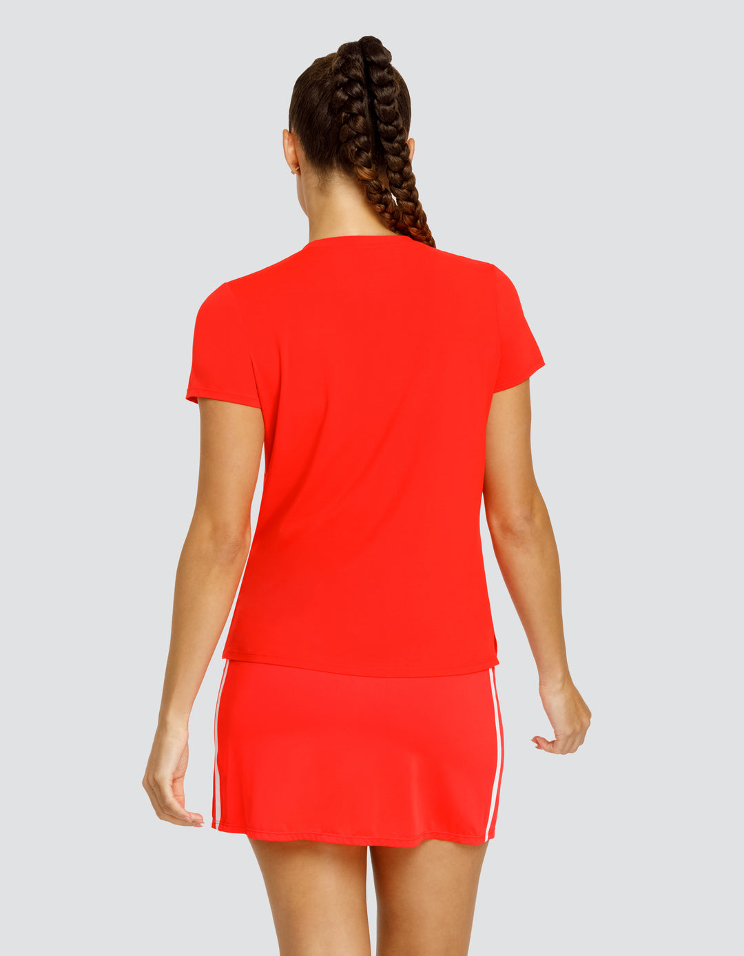 BIJOU BOXY SHORT SLEEVE TOP - FLAMENCO RED