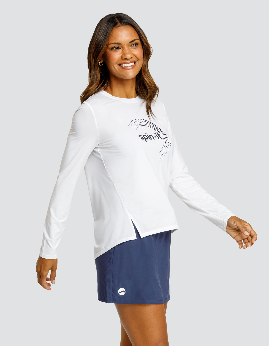FRIDAY LONG SLEEVE TOP - CHALK WHITE LOGO