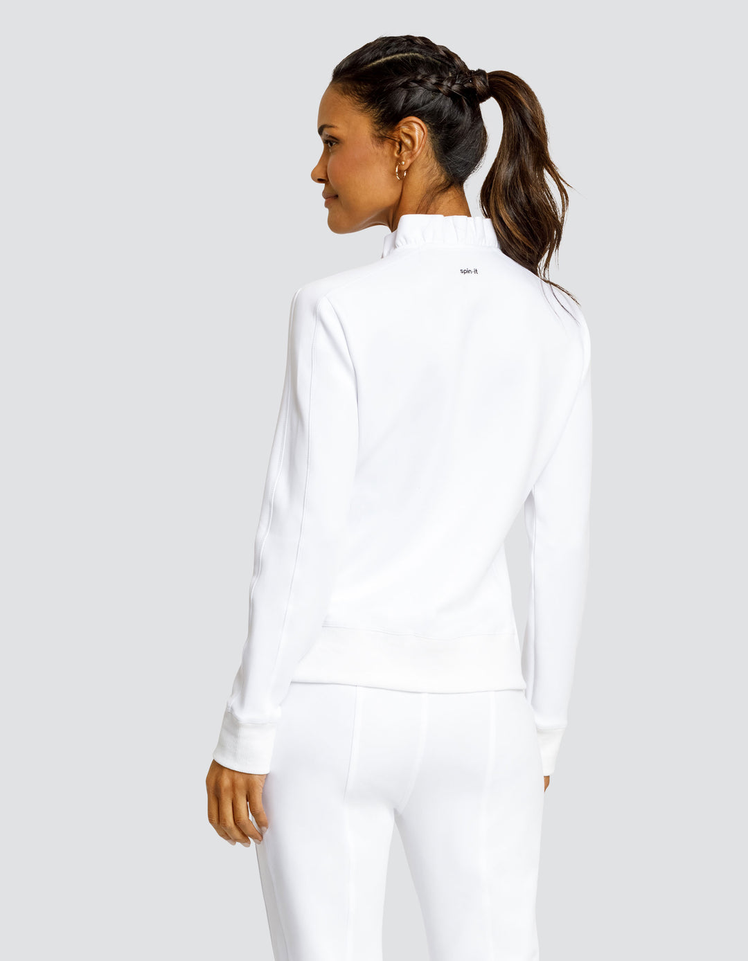 POPPI ZIP FRONT JACKET - CHALK WHITE