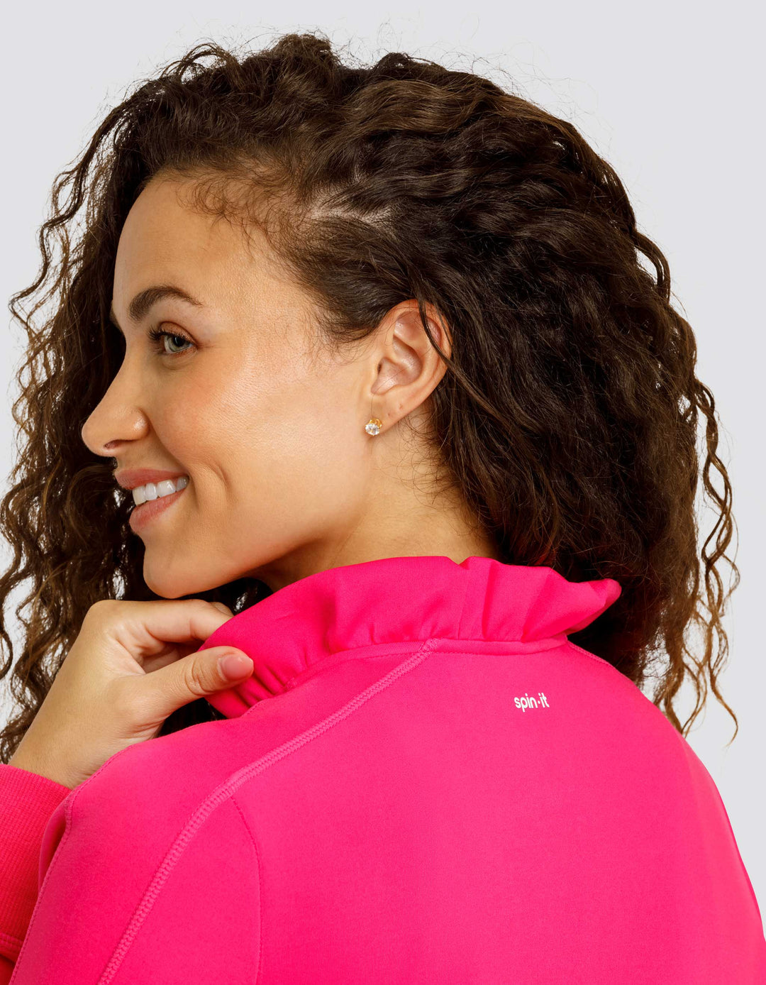 POPPI ZIP FRONT JACKET - VIVID PINK