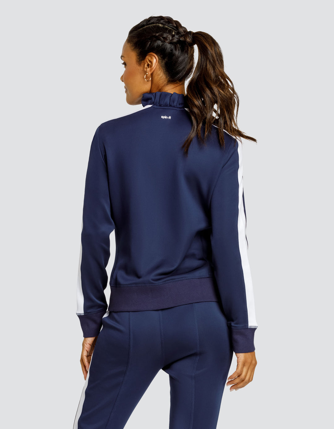 POPPI ZIP FRONT JACKET - NAVY BLUE