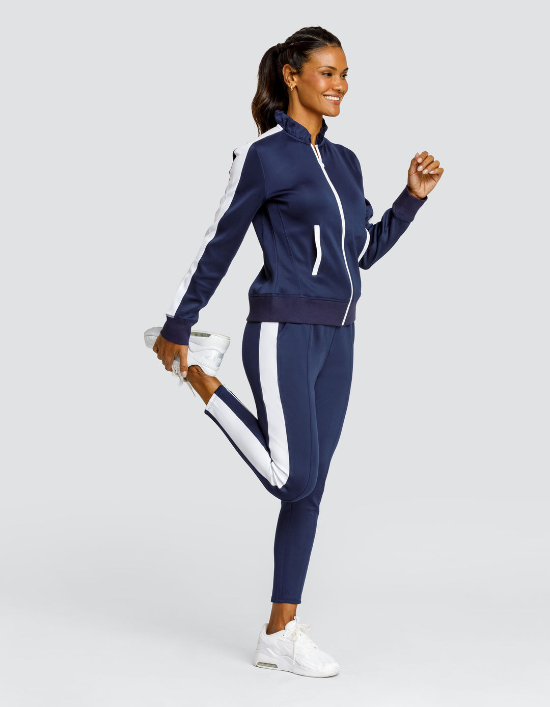 POPPI ZIP FRONT JACKET - NAVY BLUE
