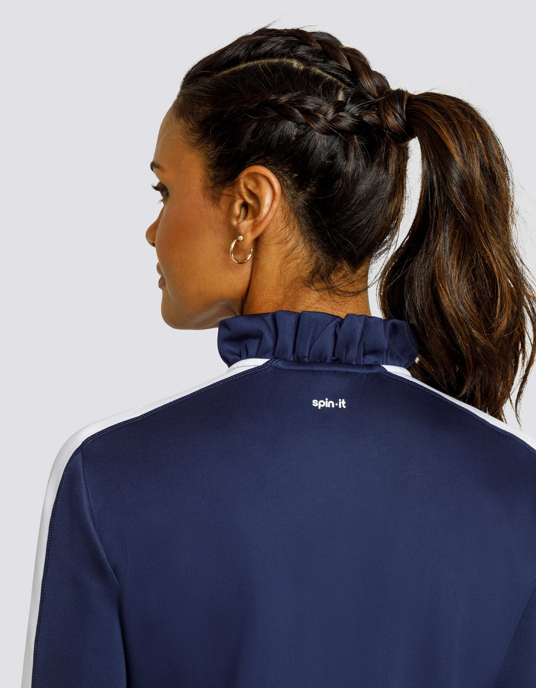 POPPI ZIP FRONT JACKET - NAVY BLUE