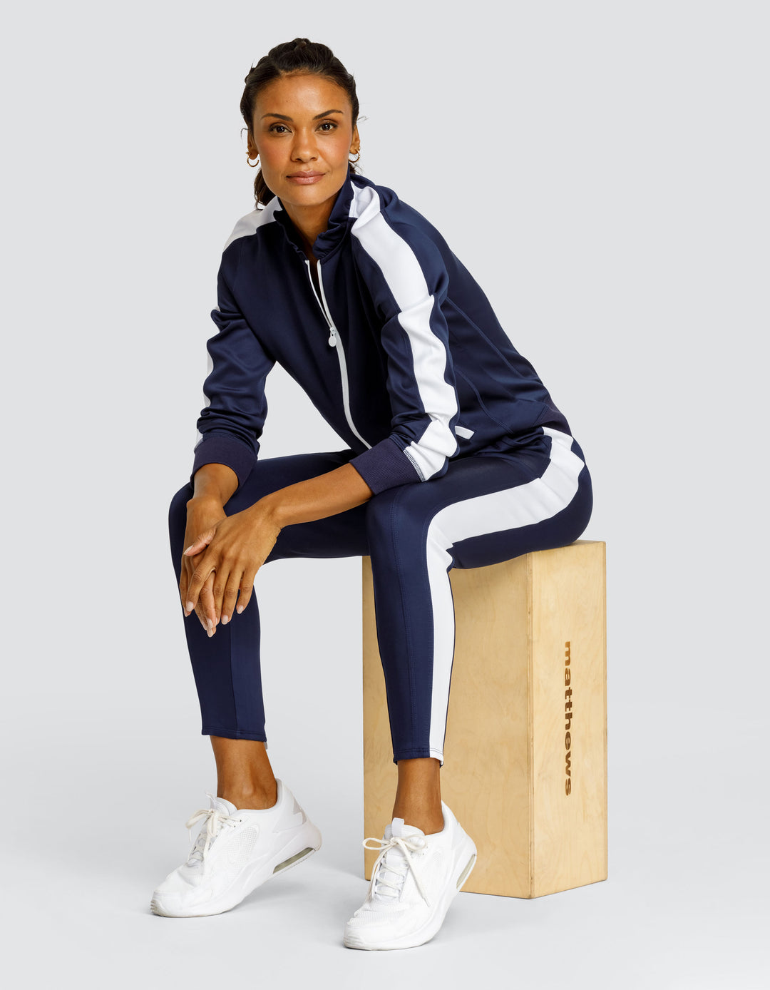 POPPI ZIP FRONT JACKET - NAVY BLUE