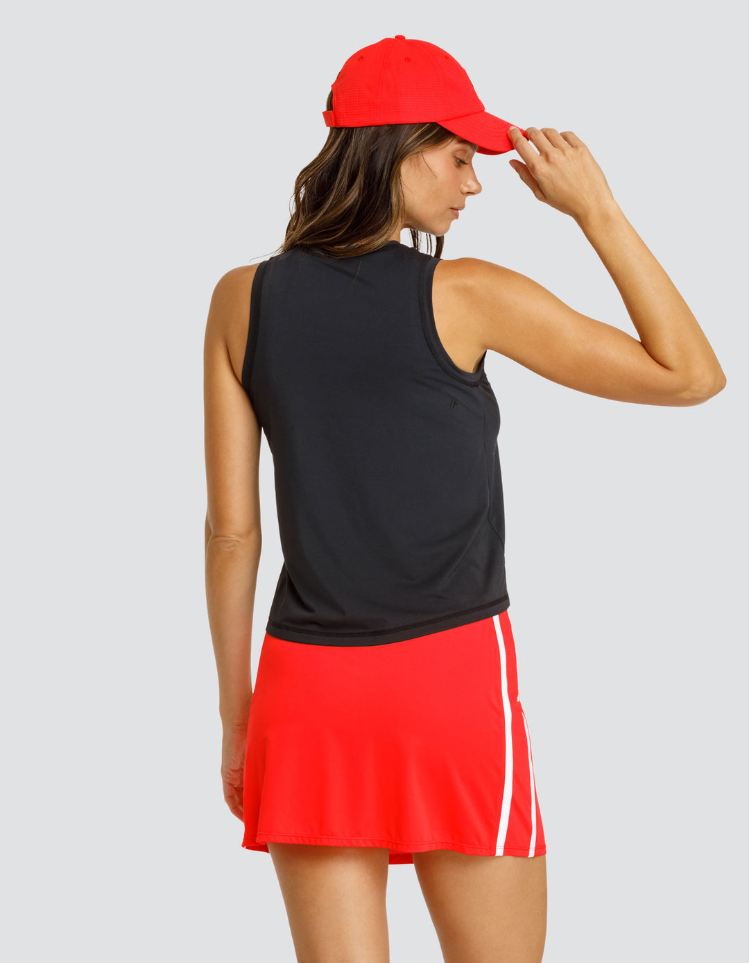 MACHLI CREW NECK SWING TANK TOP - ONYX BLACK