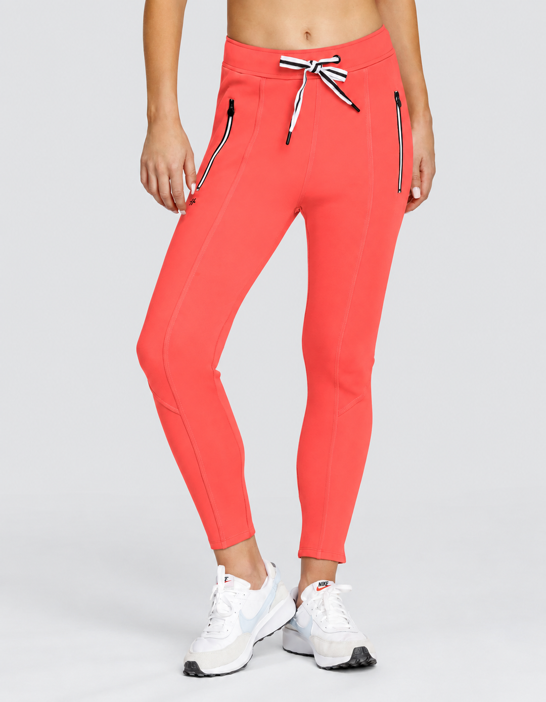 ELEANOR MID-RISE JOGGER - HOT CORAL