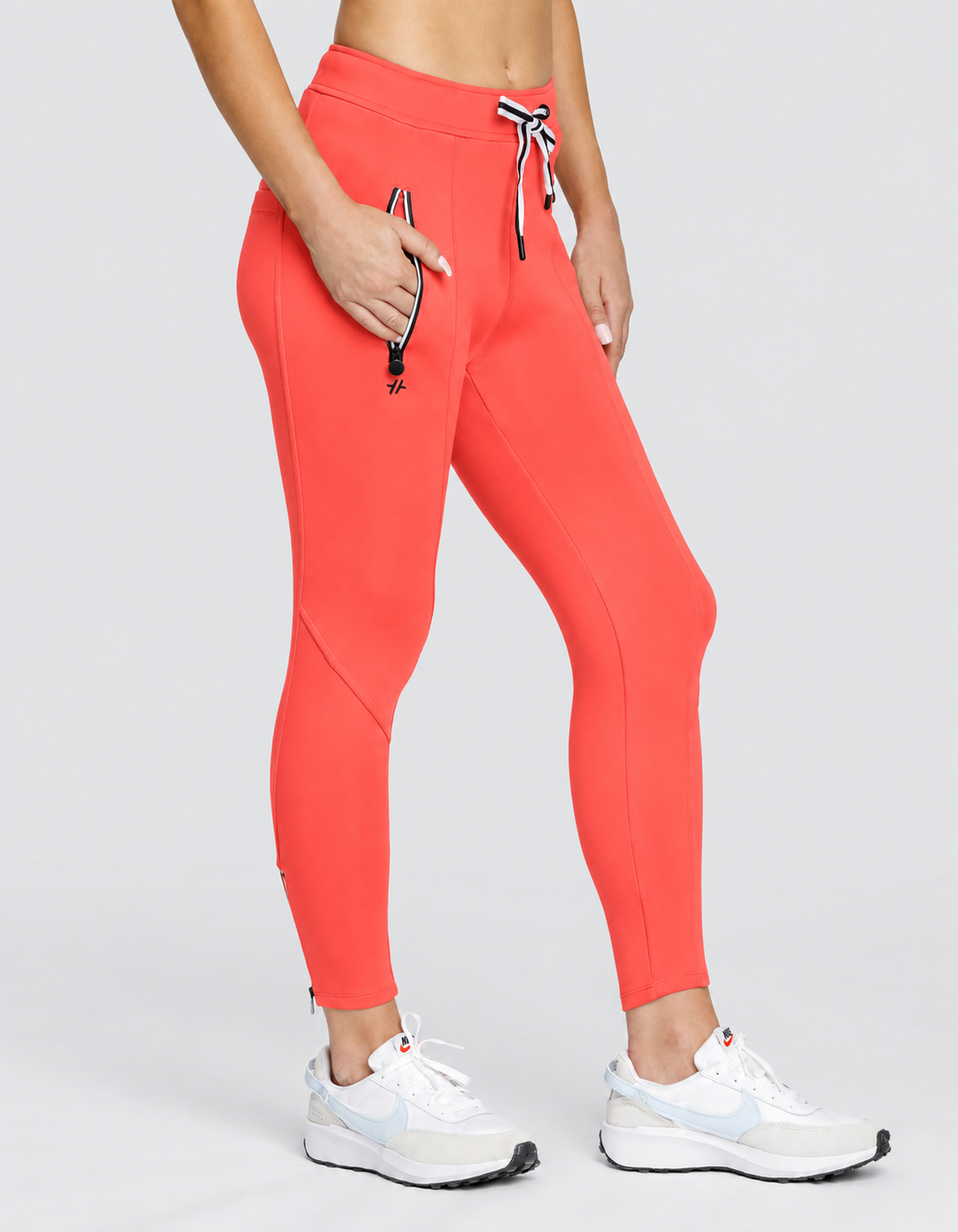 ELEANOR MID-RISE JOGGER - HOT CORAL