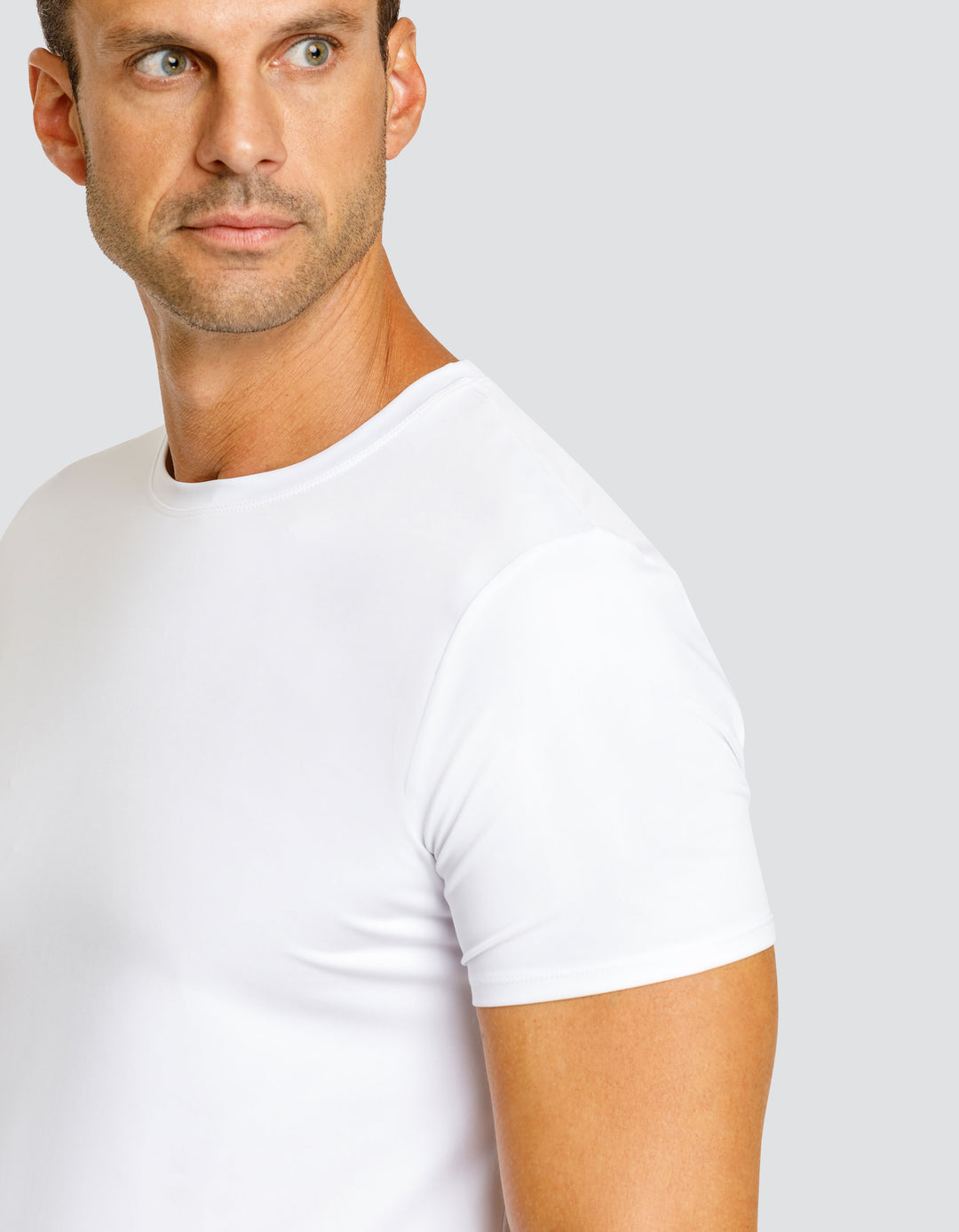 BEN SHORT SLEEVE TOP - CHALK WHITE