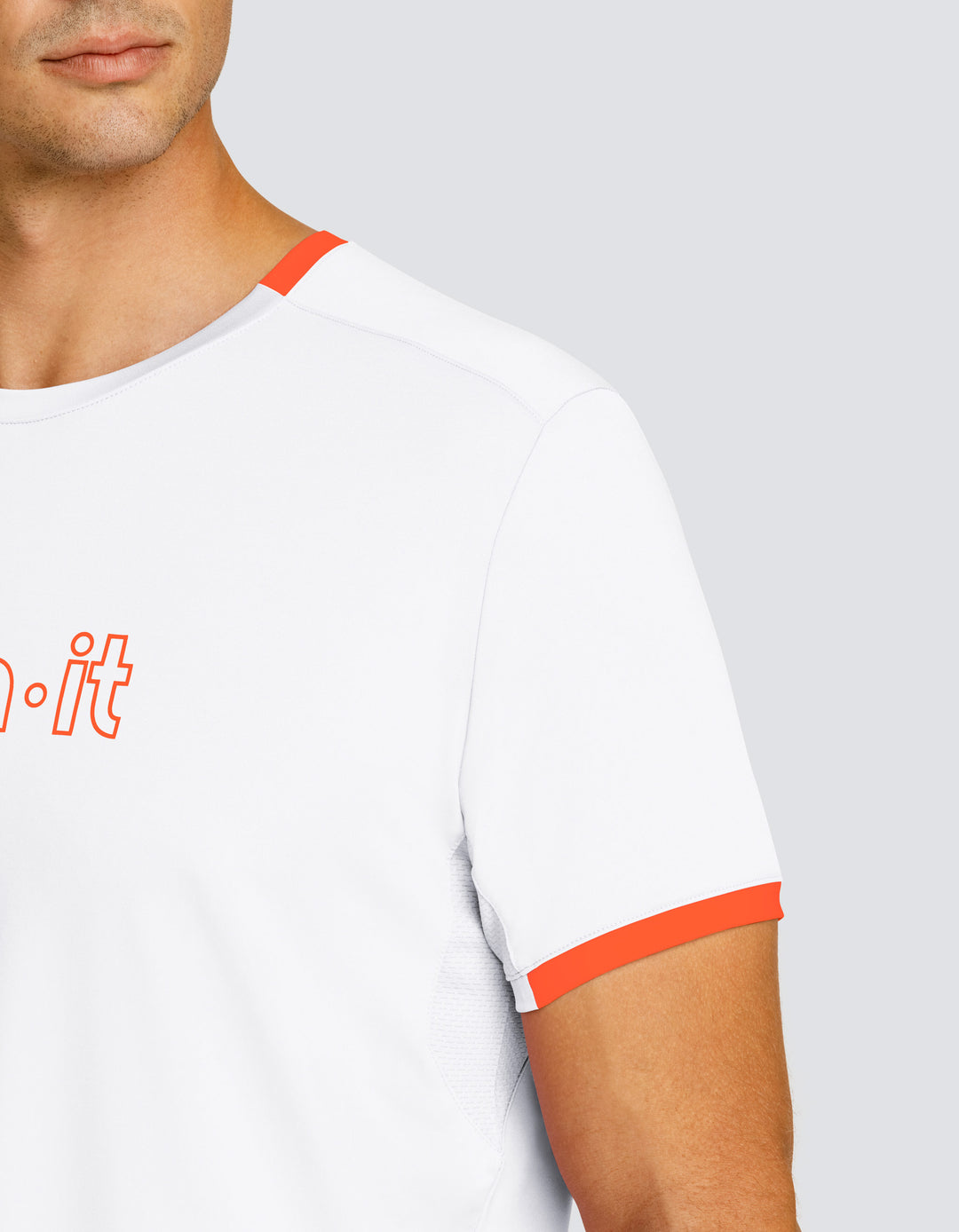 RONALDO SHORT SLEEVE TOP - CHALK WHITE LOGO