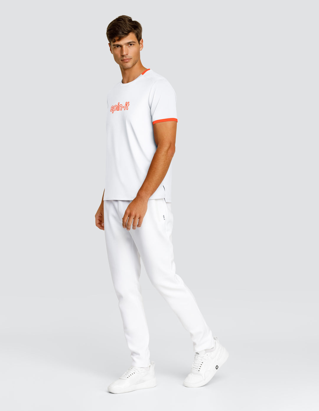 RONALDO SHORT SLEEVE TOP - CHALK WHITE LOGO