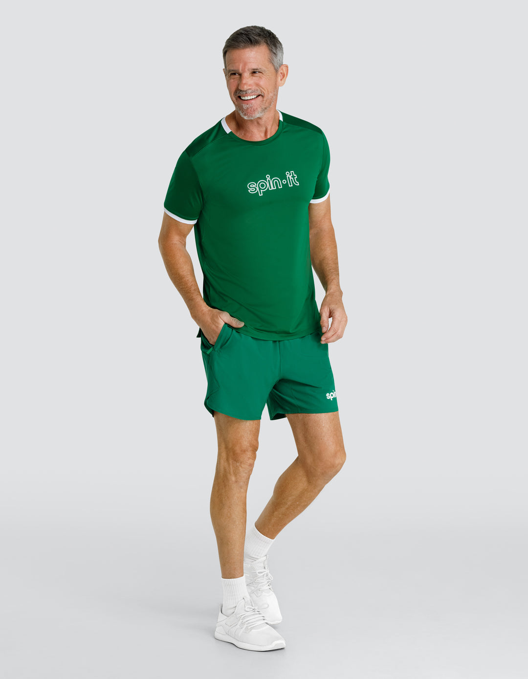 RONALDO SHORT SLEEVE TOP - FERN GREEN