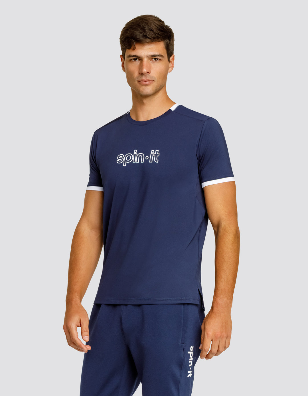 RONALDO SHORT SLEEVE TOP - NAVY BLUE