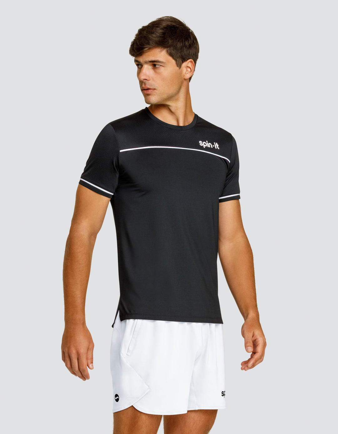 LIONEL SHORT SLEEVE TOP - ONYX BLACK