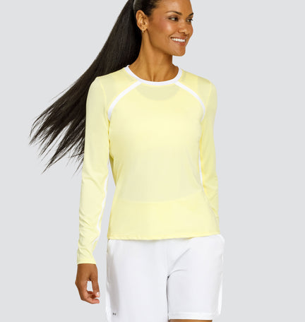 SMASH LONG SLEEVE TOP - FRESH LEMON