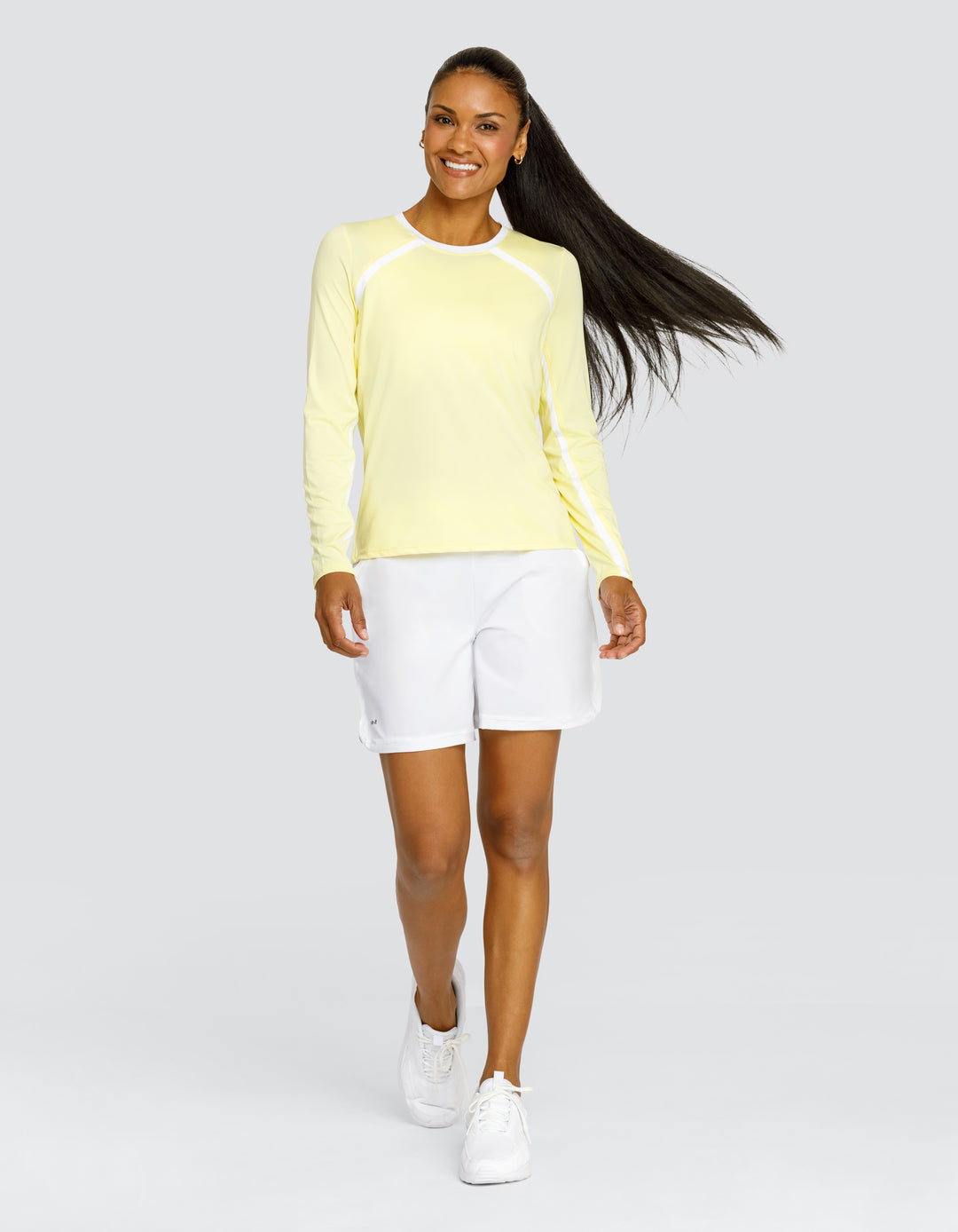 SMASH LONG SLEEVE TOP - FRESH LEMON