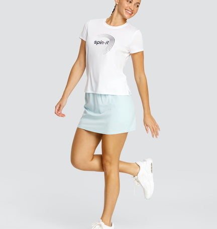 BIJOU BOXY SHORT SLEEVE TOP - CHALK WHITE