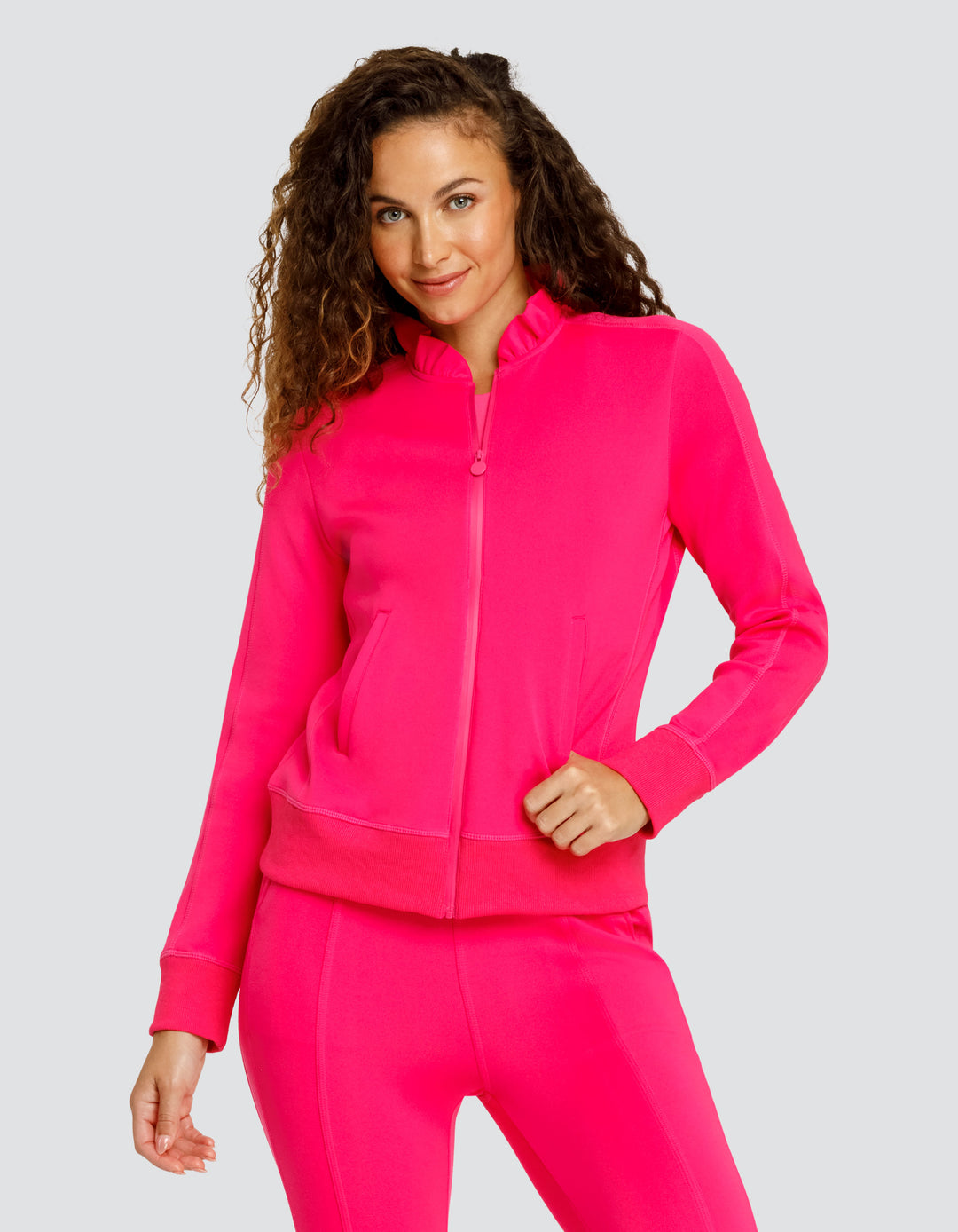 POPPI ZIP FRONT JACKET - VIVID PINK