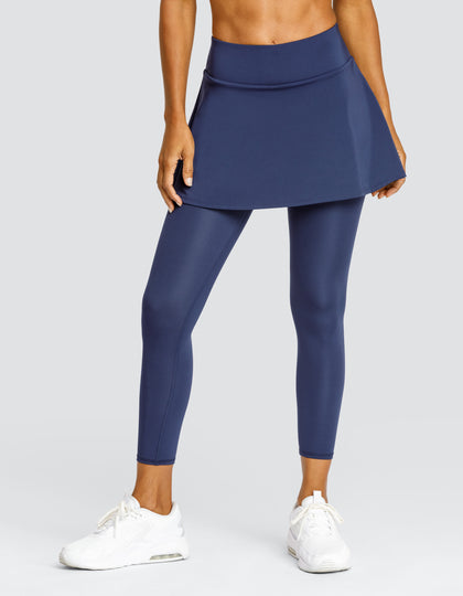 SKIPPER MID-RISE SKIRTED LEGGING - NAVY BLUE